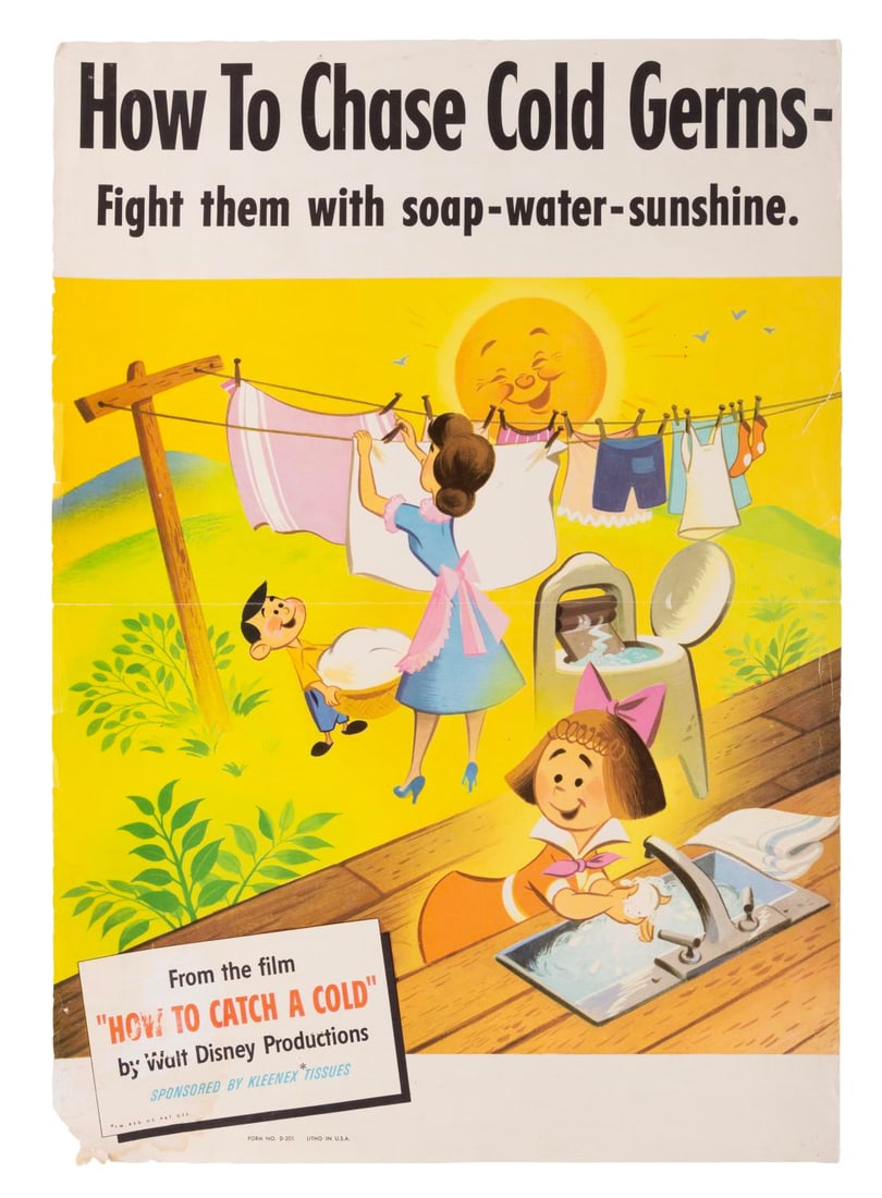 A "How to Chase Cold Germs" Promotional Poster. (1 of 1)