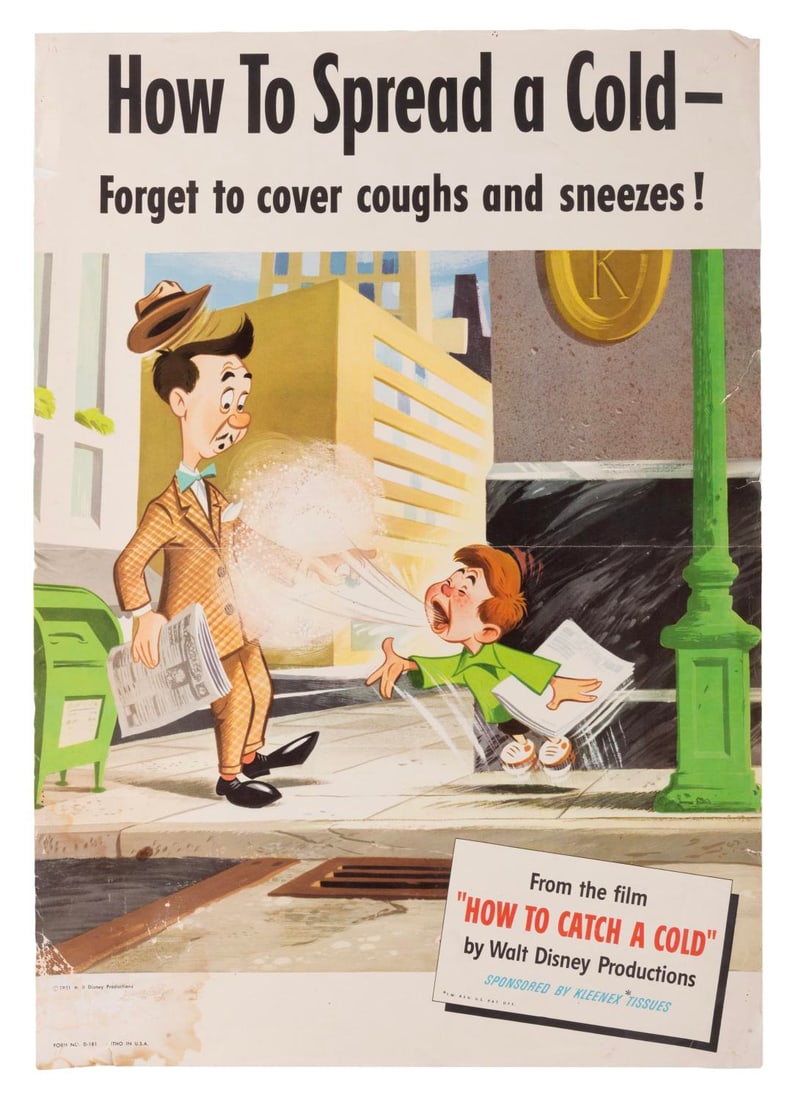 A "How to Spread a Cold" Poster. (1 of 1)