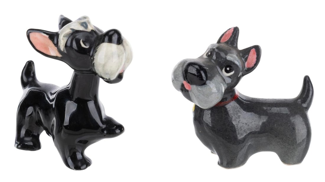 A Pair of "Lady and the Tramp" Jock Figurines. (1 of 2)