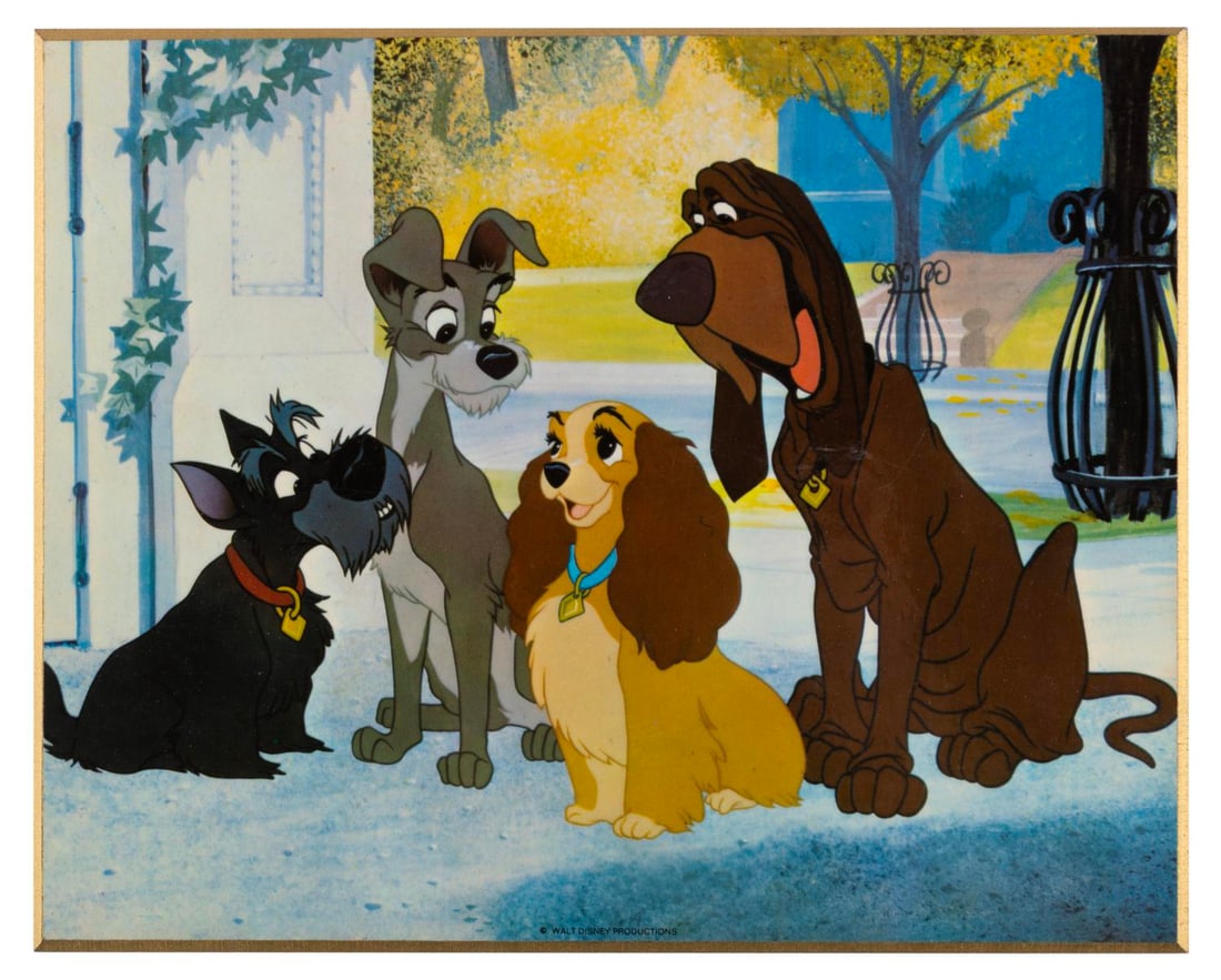A "Lady and the Tramp" Lithograph Display. (1 of 1)