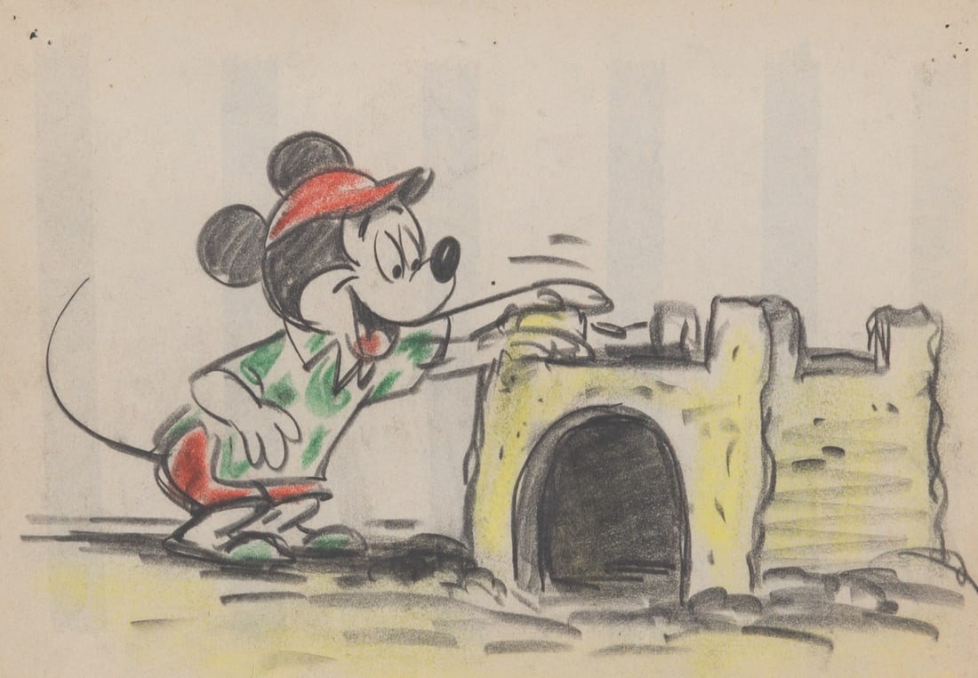 A Mickey Mouse Original Storyboard Panel. (1 of 3)