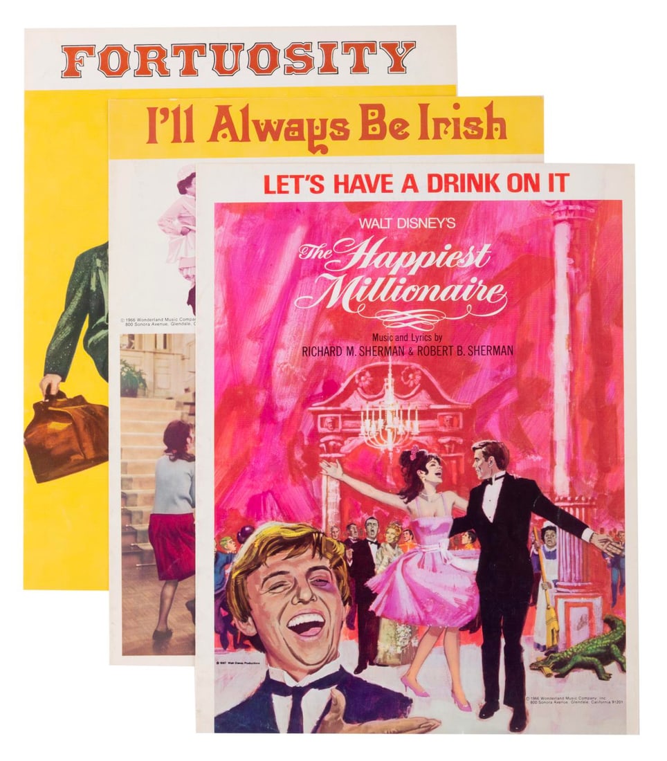 A Set of "The Happiest Millionaire" Sheet Music. (1 of 4)