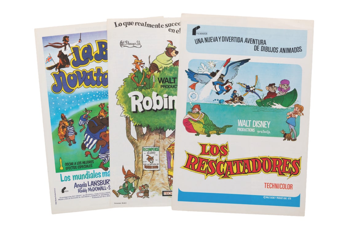 Three Spanish Disney Studio Animation Flyers. (1 of 7)