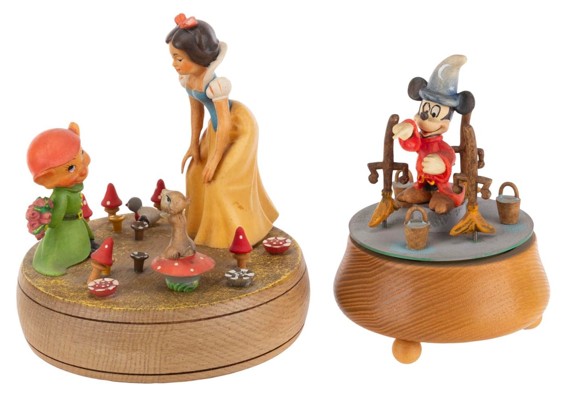 A Pair of ANRI Disney Music Boxes. (1 of 6)
