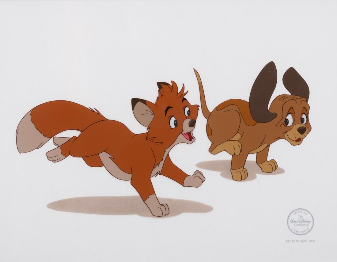 A "The Fox and the Hound" Tod and Copper Sericel. (1 of 2)