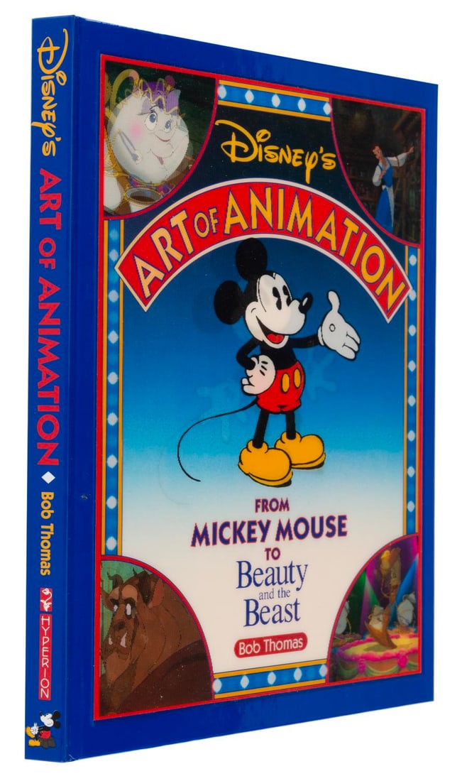 A Signed "Art of Animation From Mickey Mouse to Beauty and the Beast" Book.: (Hyperion, 1991) A first edition of Disney?s Art of Animation From Mickey Mouse to Beauty and the Beast, signed by the author, Bob Thomas. Measuring 8.75" x 11", the autographed book with lenticular