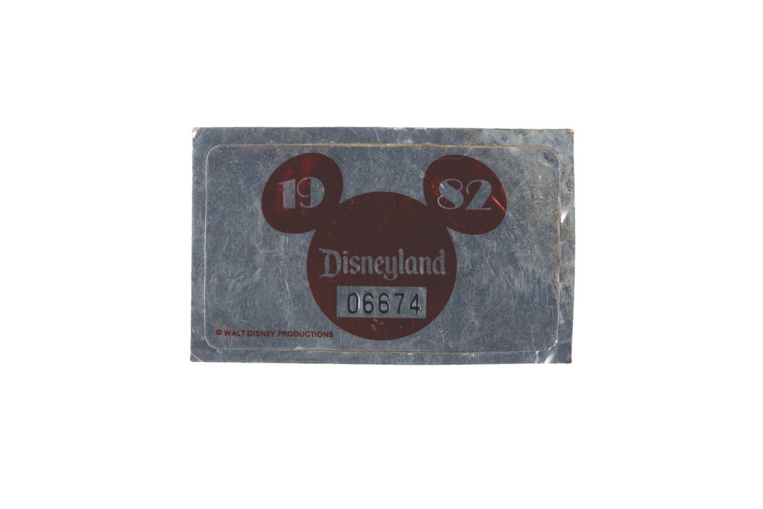 A Disneyland Cast Member Parking Pass Window Sticker. (1 of 1)