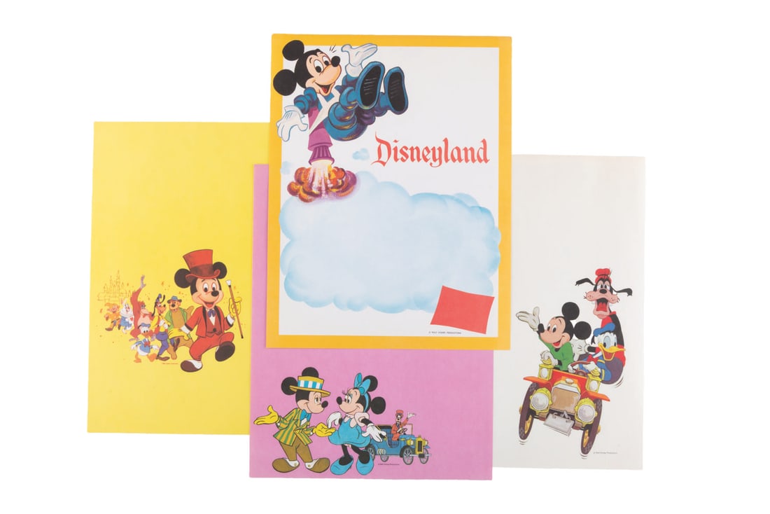 A Collection of 1970s Disneyland Stationery Sheets. (1 of 5)