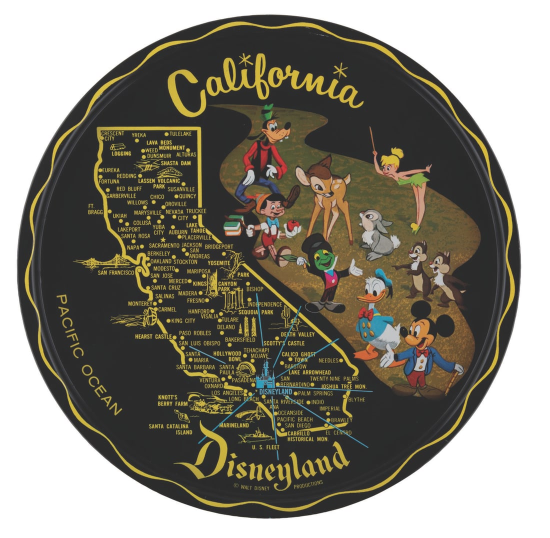 A Disneyland California Map Tray. (1 of 1)