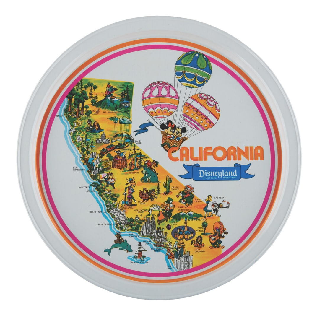 A 1970s Disneyland California Souvenir Tray. (1 of 1)