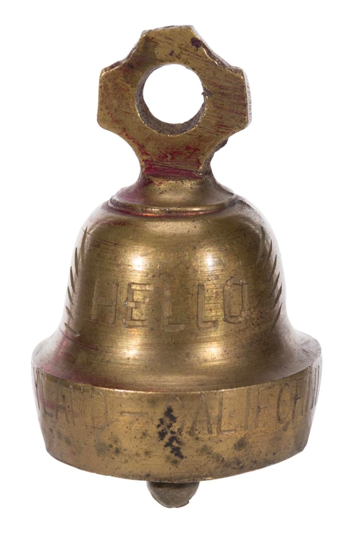 An Early Souvenir Disneyland Brass Bell. (1 of 4)
