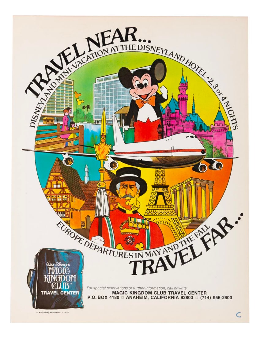 A Disneyland Magic Kingdom Club Travel Poster. (1 of 1)