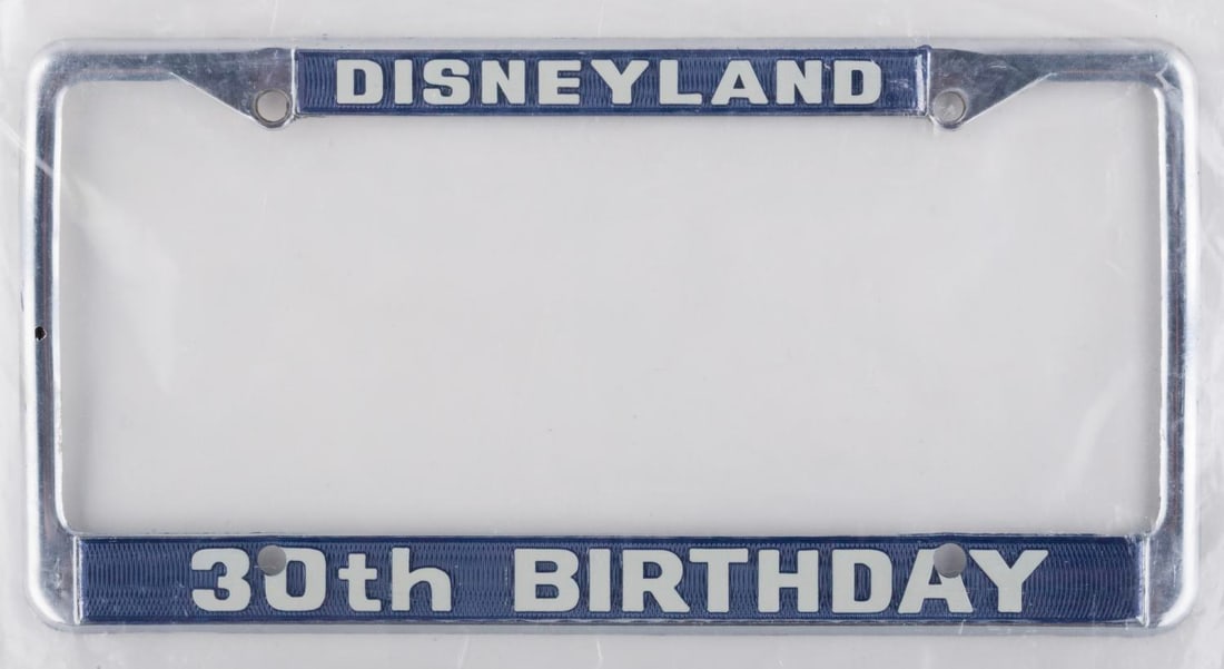 A Disneyland 30th Birthday License Plate Frame. (1 of 1)