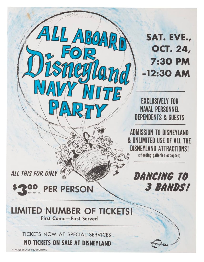 A Disneyland Navy Nite Party Flyer. (1 of 1)
