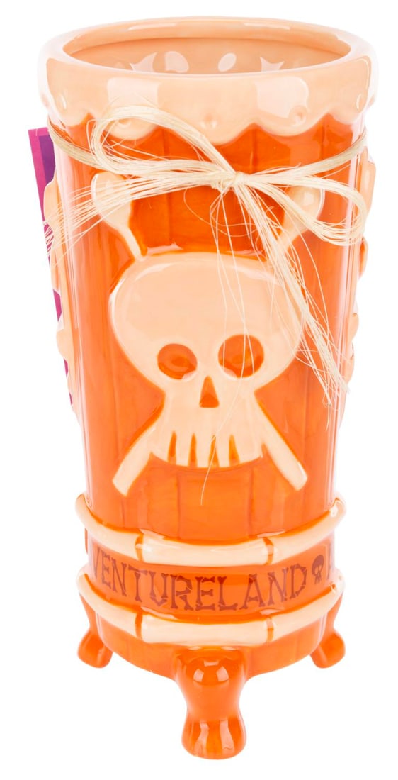 A Signed SHAG Disneyland 50th Anniversary Tiki Mug.: (Disneyland, 2005) An Adventureland tiki mug created by the artist SHAG for the 50th anniversary of Disneyland. Limited to an edition of 500, this mug is signed underneath by SHAG. Measuring 8.25" tal