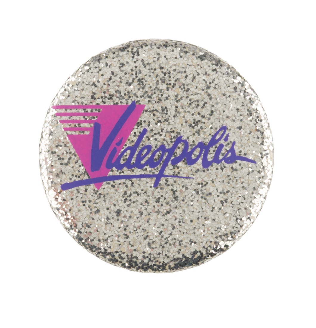 A Disneyland Videopolis Button. (1 of 3)