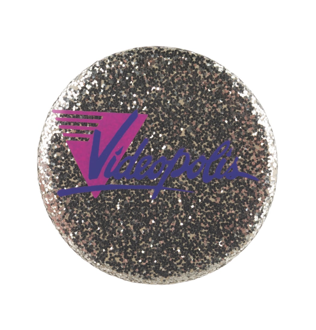 A Disneyland Videopolis Button. - 3