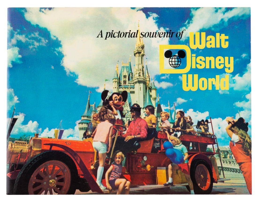 A Pictorial Souvenir of Walt Disney World Book.: (Walt Disney World, 1973) An early Pictorial Souvenir of Walt Disney World guide featuring color photos and information about the Park and Resorts. Measuring 8.75" x 11.5", the 36-page souvenir guide 