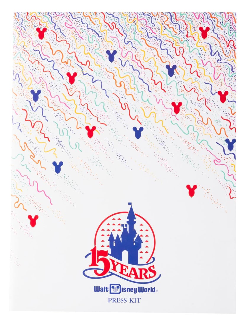 A Walt Disney World 15th Anniversary Press Kit. (1 of 8)