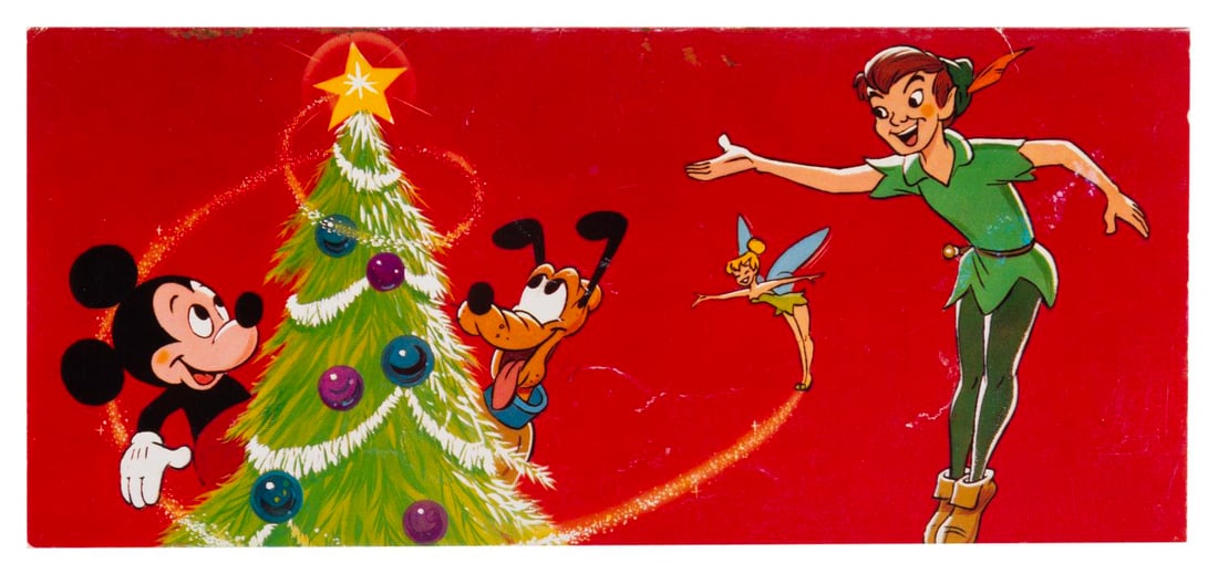 A 1982 Walt Disney Productions EPCOT Christmas Card.: (EPCOT, 1982) A Walt Disney Productions company Christmas card celebrating a "banner" year at the Park and a successful opening of EPCOT, and originally enclosed with Park passports. The card depicts
