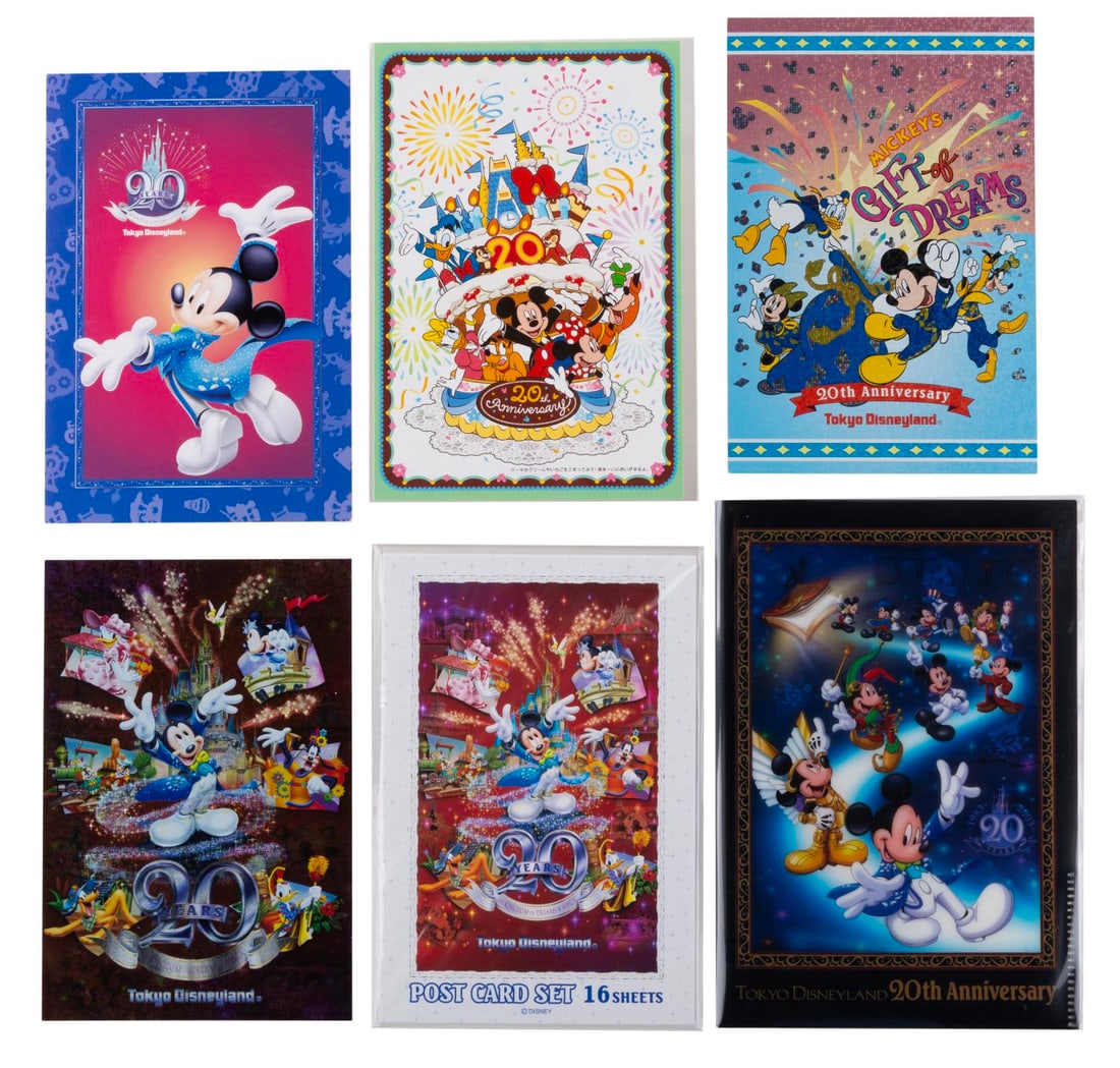 A Collection of Tokyo Disneyland 20th Anniversary Postcards. (1 of 9)