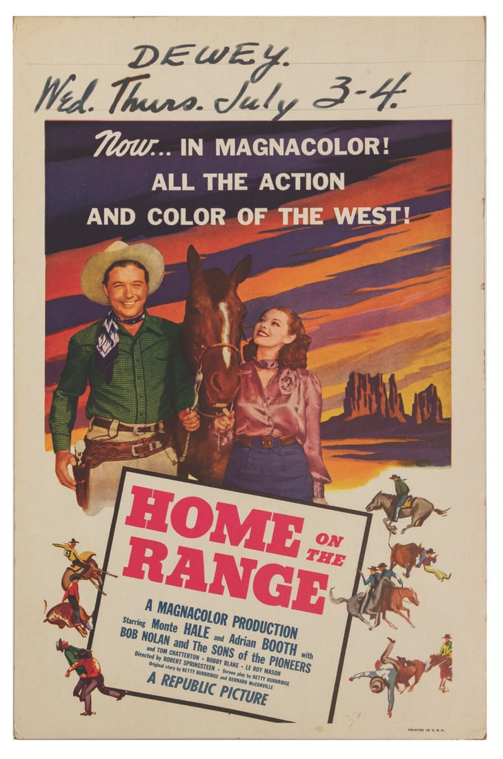 A "Home on the Range" Window Card. (1 of 1)