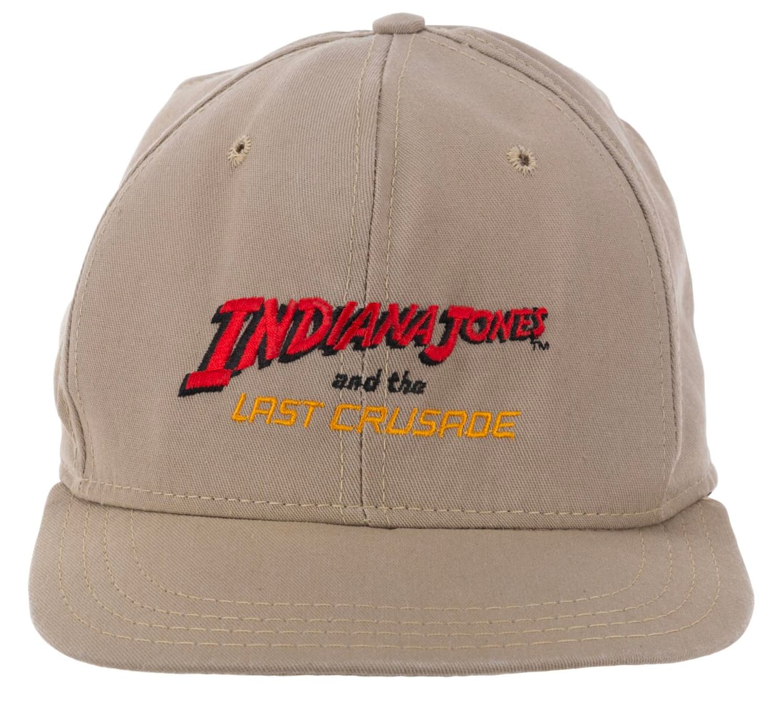 An "Indiana Jones and the Last Crusade" Crew Member Hat.: (LucasFilm, 1989) An original "Indiana Jones and the Last Crusade" crew member hat. The one size fits all hat is in very good condition with minor wear from use.
