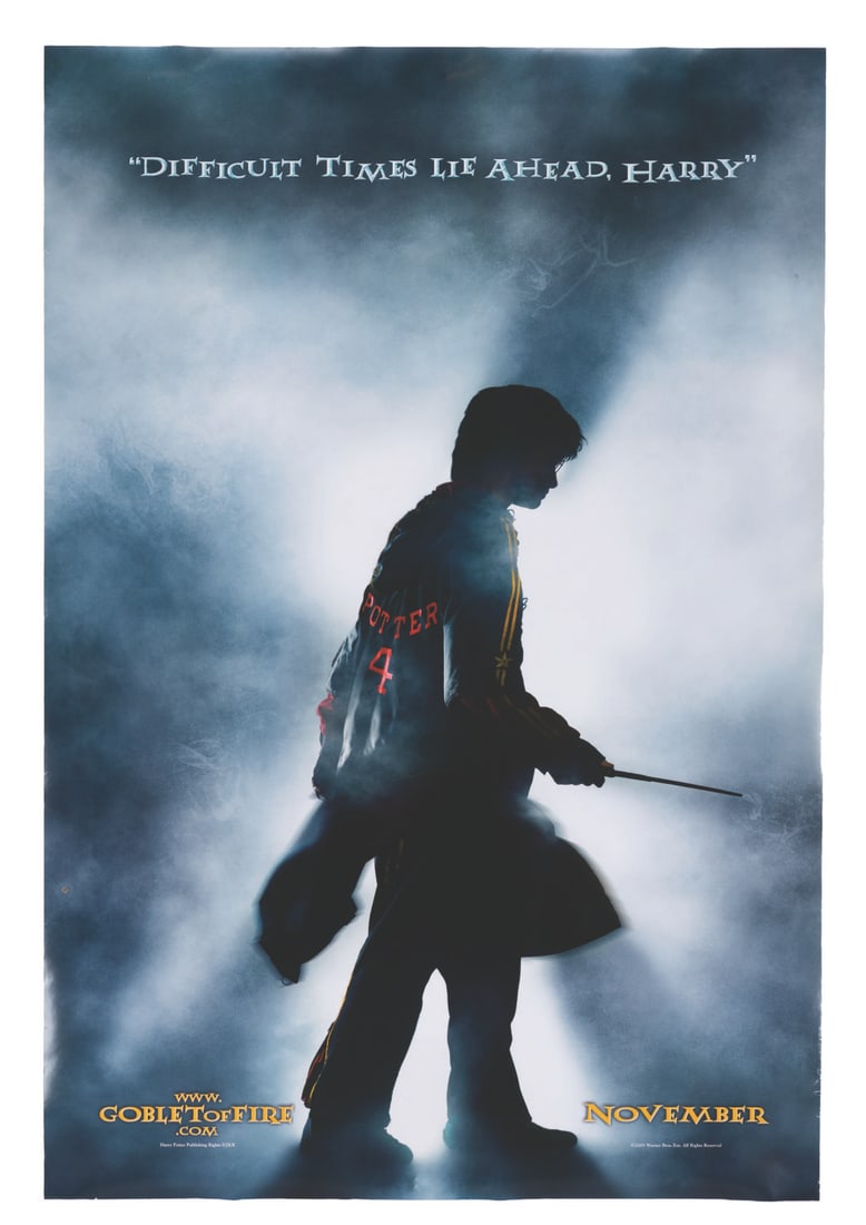 A "Harry Potter and the Goblet of Fire" Teaser One-Sheet.: (Warner Bros., 2005) A teaser one-sheet for "Harry Potter and the Goblet of Fire," the fourth film in the blockbuster franchise. Measuring 27" x 40", the poster displays in very good condition with