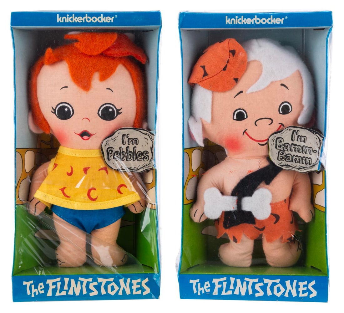 A Pair of "The Flintstones" Plush Dolls. (1 of 2)