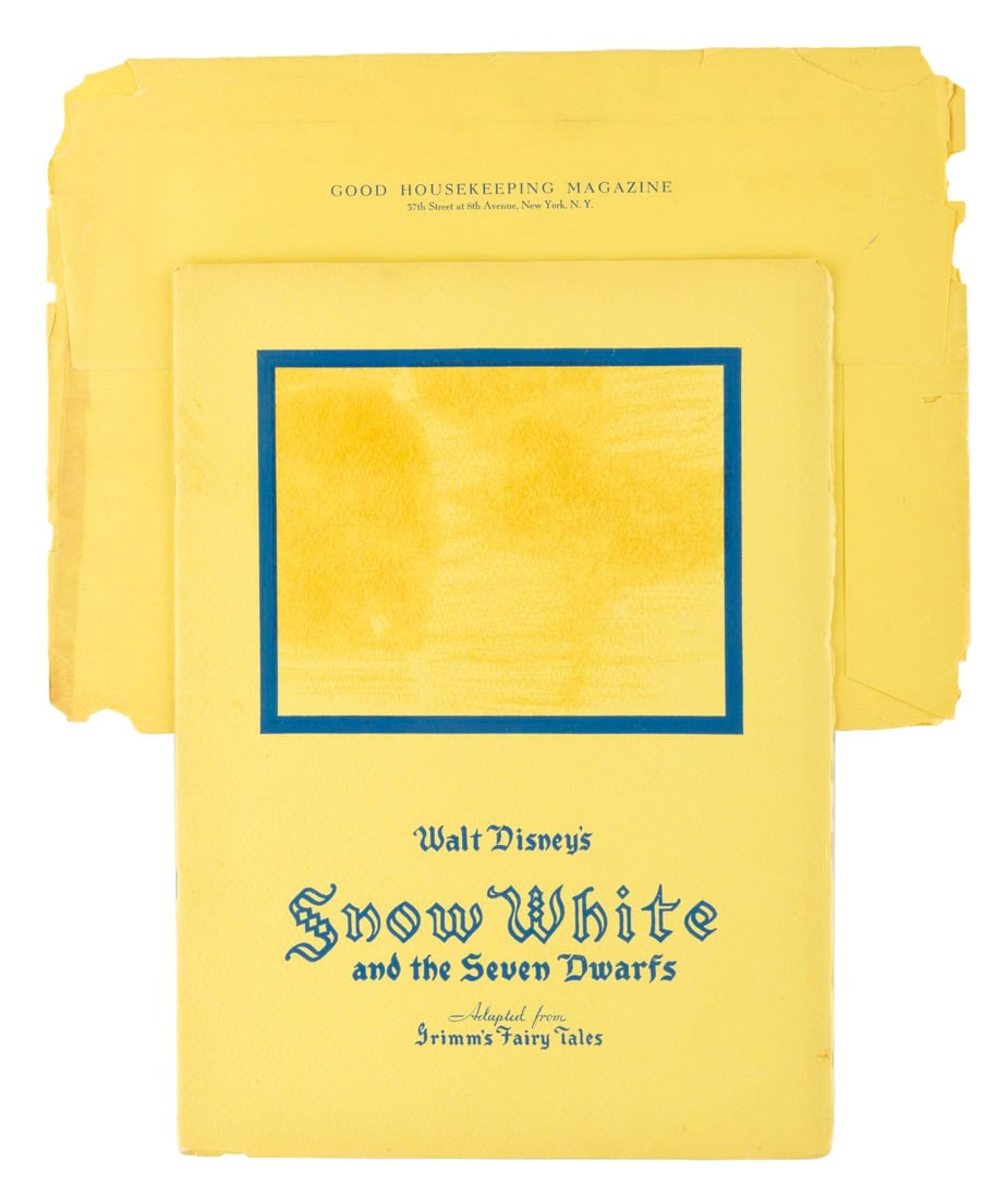 A "Snow White and the Seven Dwarfs" Serial Book.: (Hearst Magazines, 1938) A softcover "Snow White and the Seven Dwarfs" book containing a reprint of the Snow White serial from the November and December 1937 issues of Good Housekeeping. This reprint 