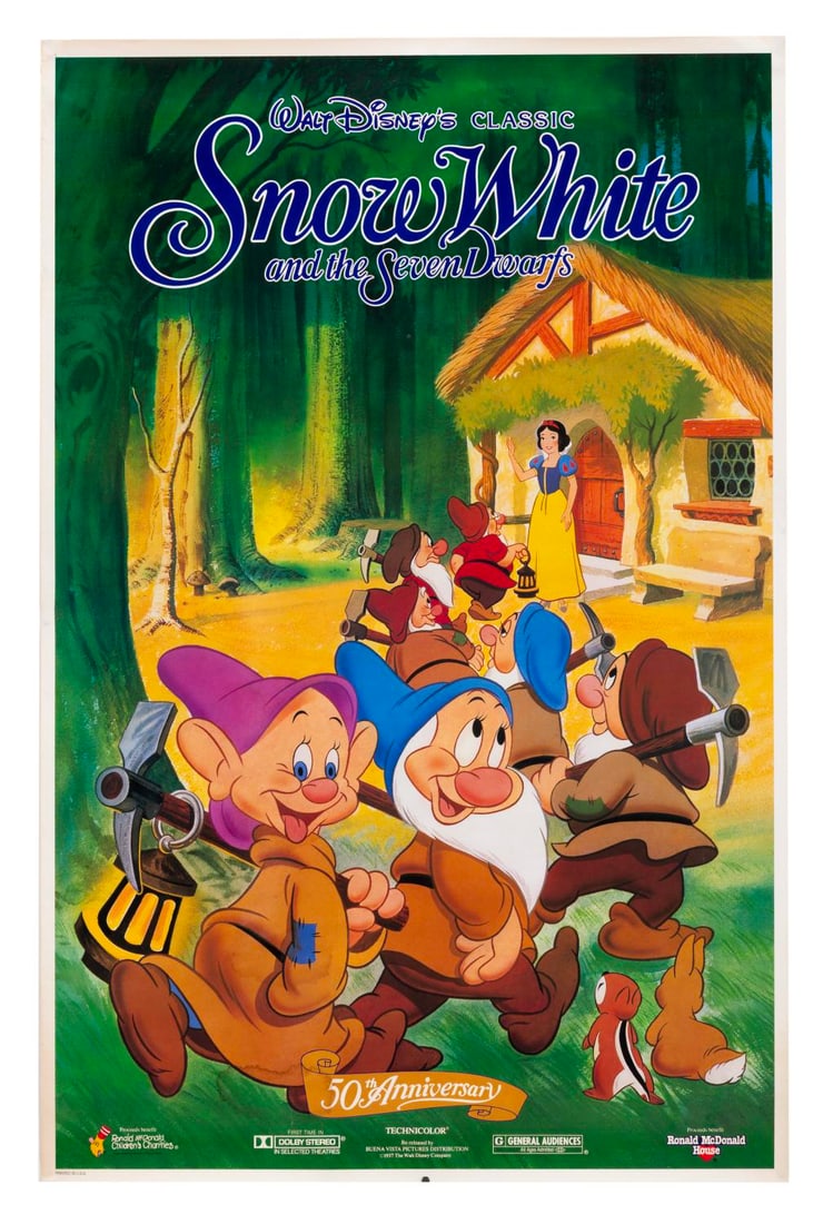 A "Snow White and the Seven Dwarfs" 50th Anniversary Poster. (1 of 1)