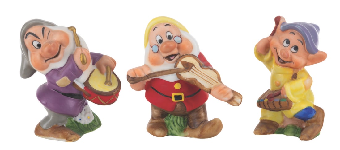 Three "Snow White" Dwarf Figurines by Schmid. (1 of 5)