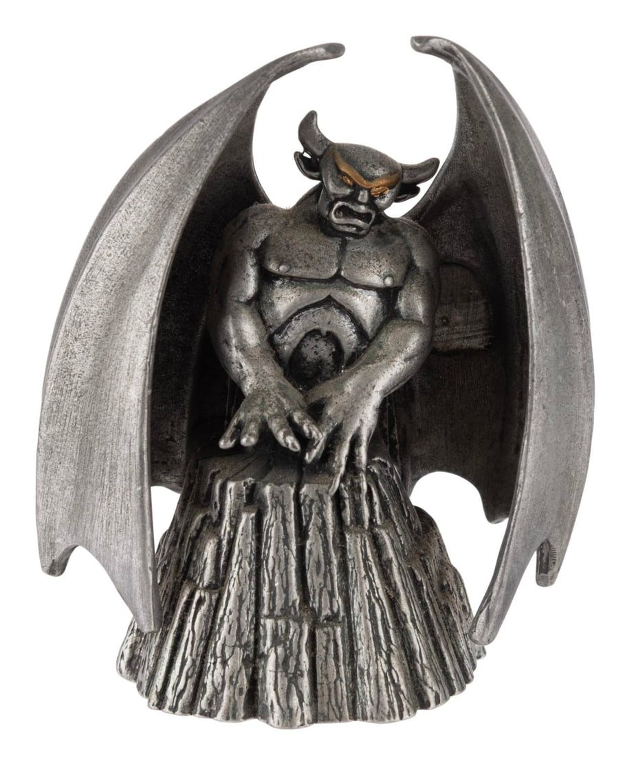 A Limited Edition Chernabog Pewter Sculpture.: (Disney, 1997) A pewter sculpture of "Fantasia" villain Chernabog, originally sold by the Disney Catalog in a limited edition of 2,000. Measuring 3.25" tall, the pewter sculpture is in very good condi