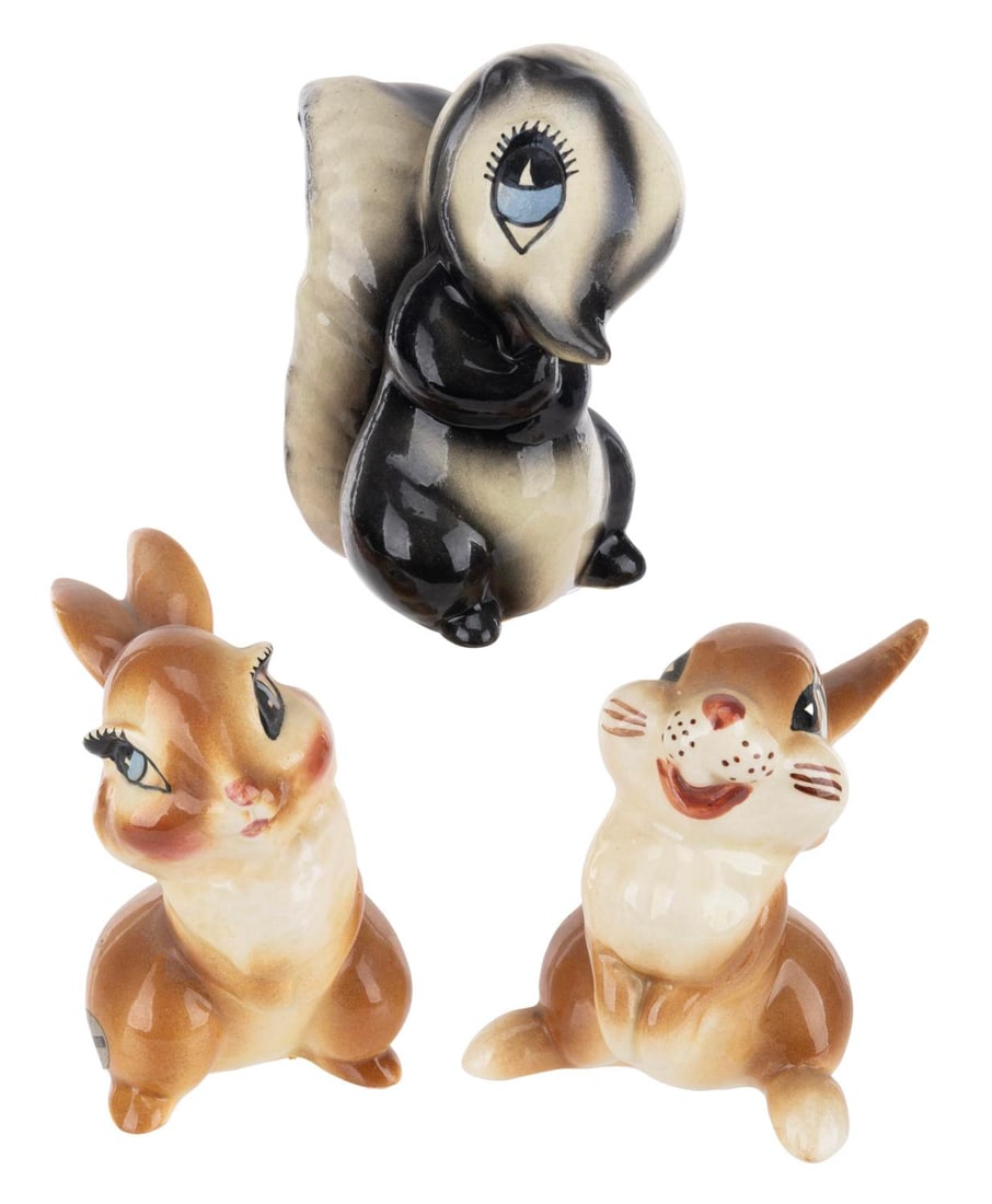A Trio of Evan K. Shaw "Bambi" Ceramic Figurines. (1 of 4)