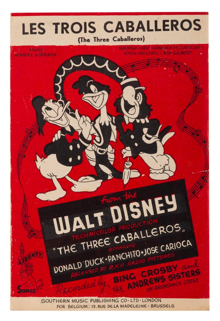 Belgian "The Three Caballeros" Sheet Music. (1 of 3)