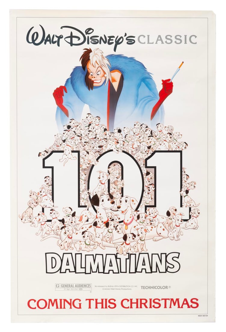 A "101 Dalmatians" Re-Release One Sheet. (1 of 1)