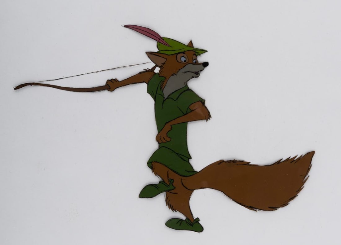 An Original "Robin Hood" Production Cel with Frank and Ollie Signatures. (1 of 3)