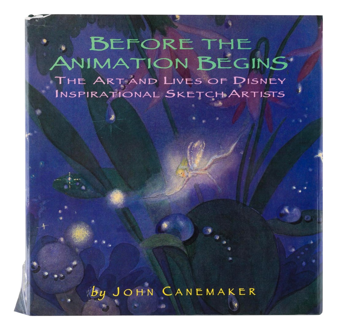 A Before the Animation Begins: The Art and Lives of Disney Inspirational Sketch Artists Book.: (Hyperion, 1996) A first edition of Before the Animation Begins: The Art and Lives of Disney Inspirational Sketch Artists by John Canemaker. The book is in very good condition with tears and edge wear