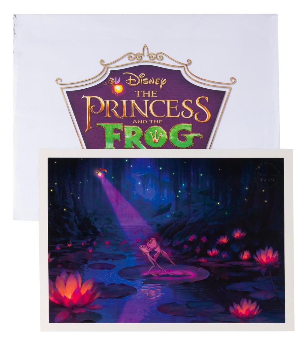 "The Princess and the Frog" Commemorative Lithograph.: (Disney, 2009) A commemorative lithograph from special theatrical screenings of "The Princess and the Frog" at the El Capitan Theater in Los Angeles and the Ziegfeld Theater in New York. Measuring 10"