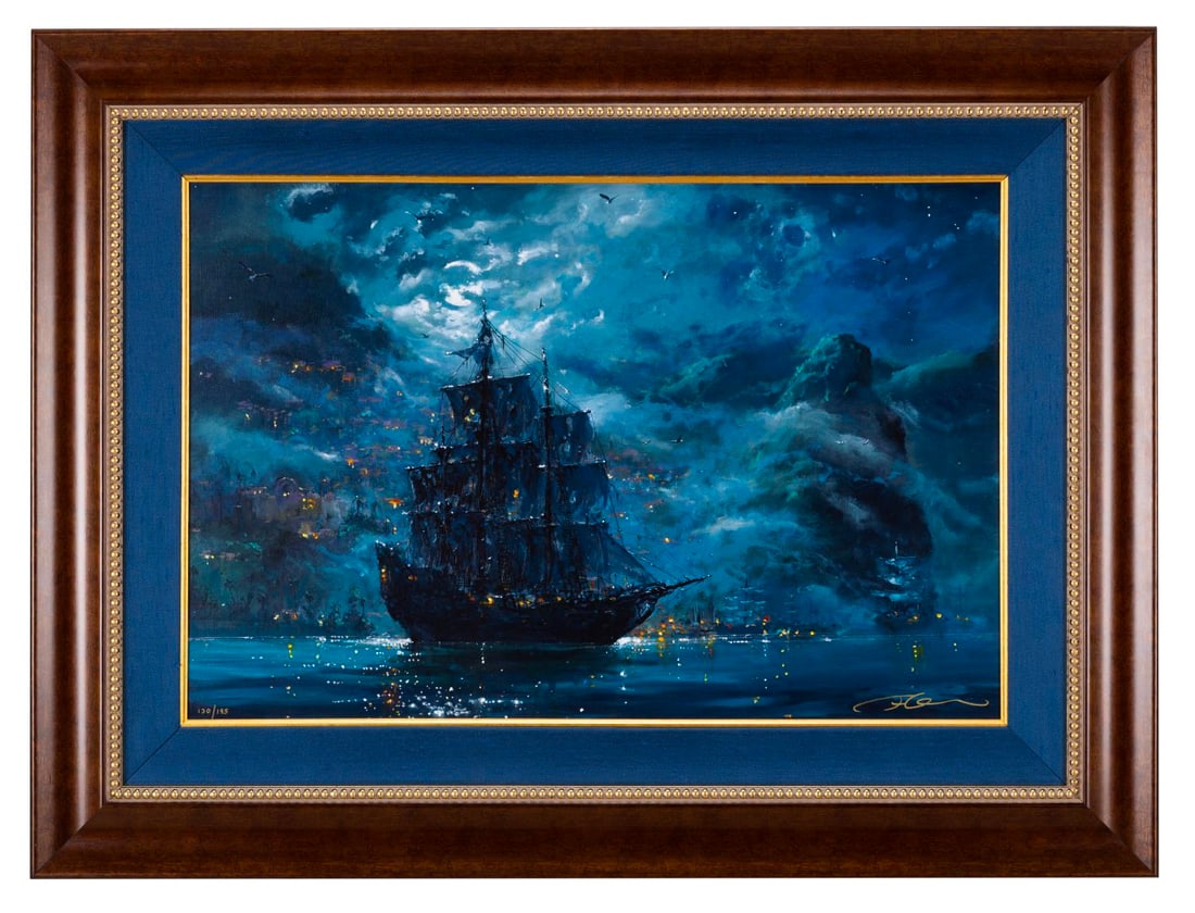 A Framed "Pirates of the Caribbean" Giclee Print. (1 of 2)