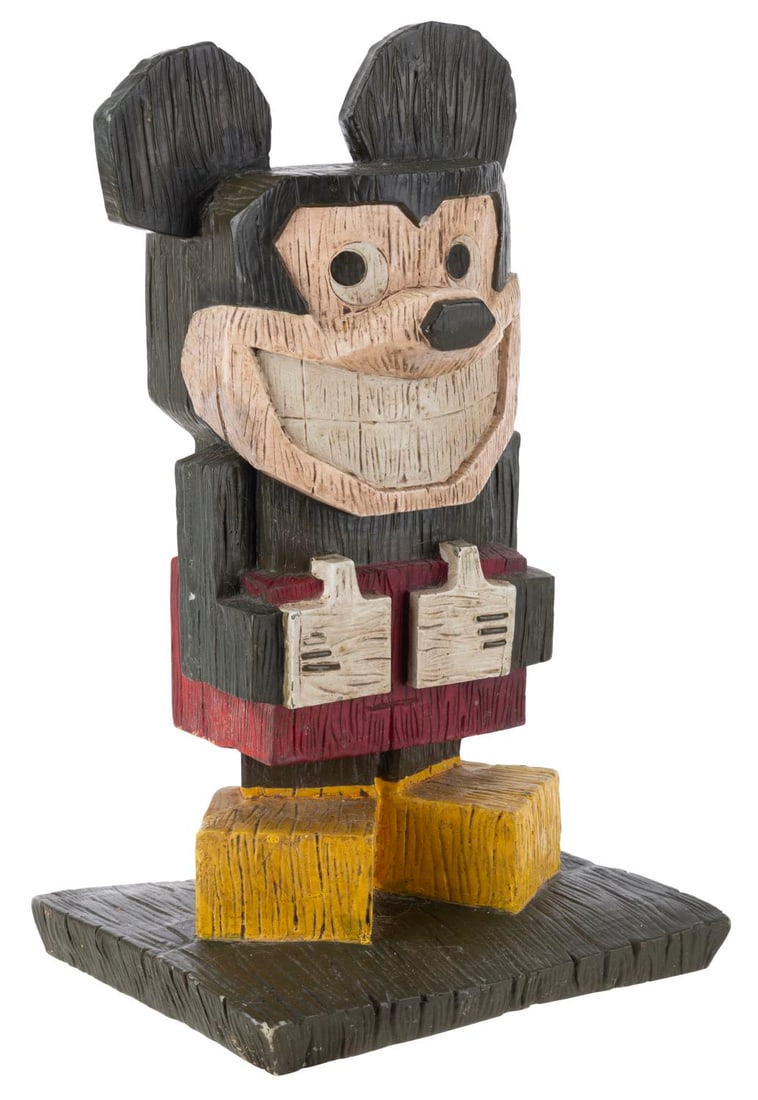 A Mickey Mouse Tiki Statue. - 2