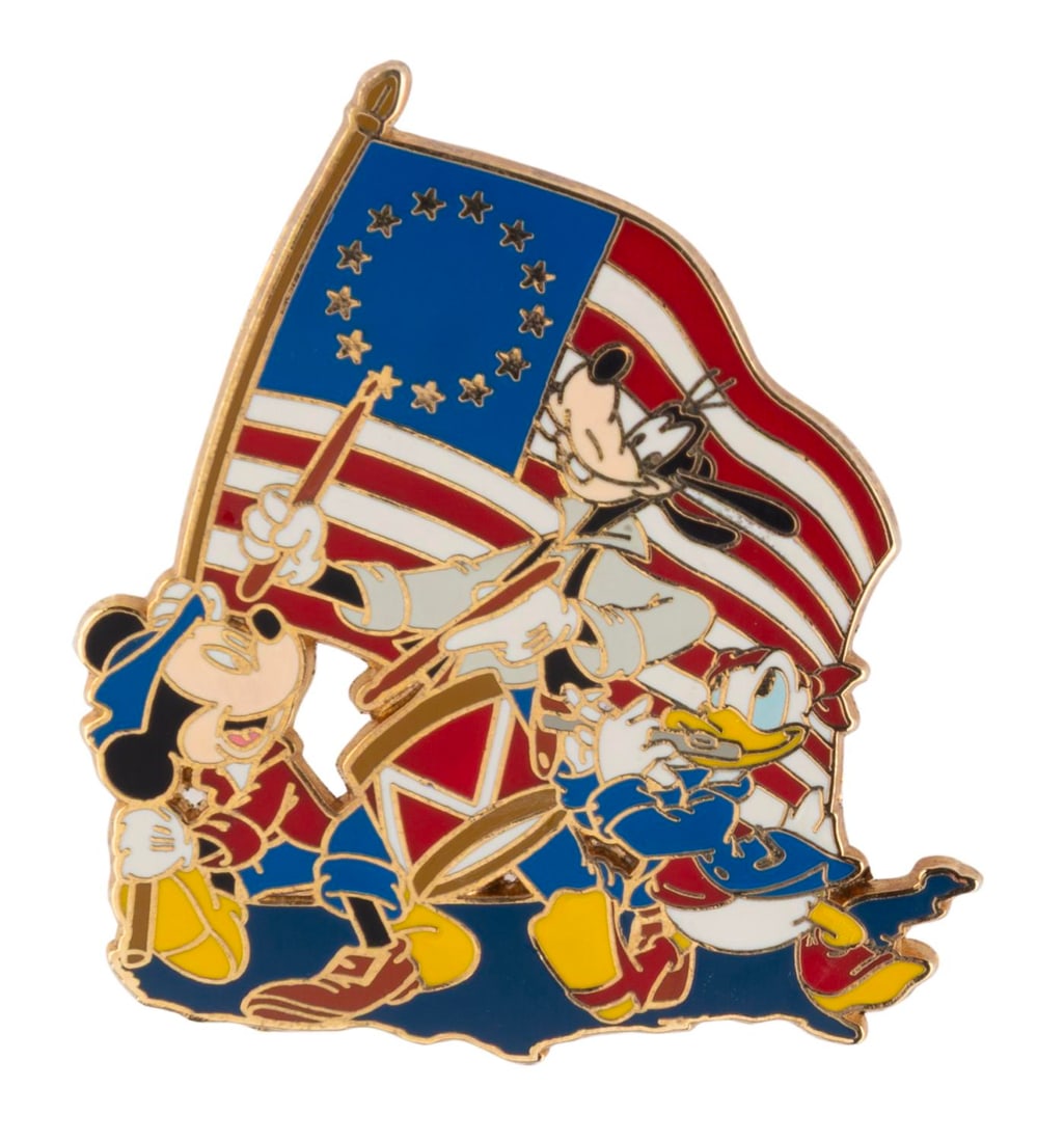 A Patriotic Mickey, Donald, and Goofy Pin. (1 of 1)