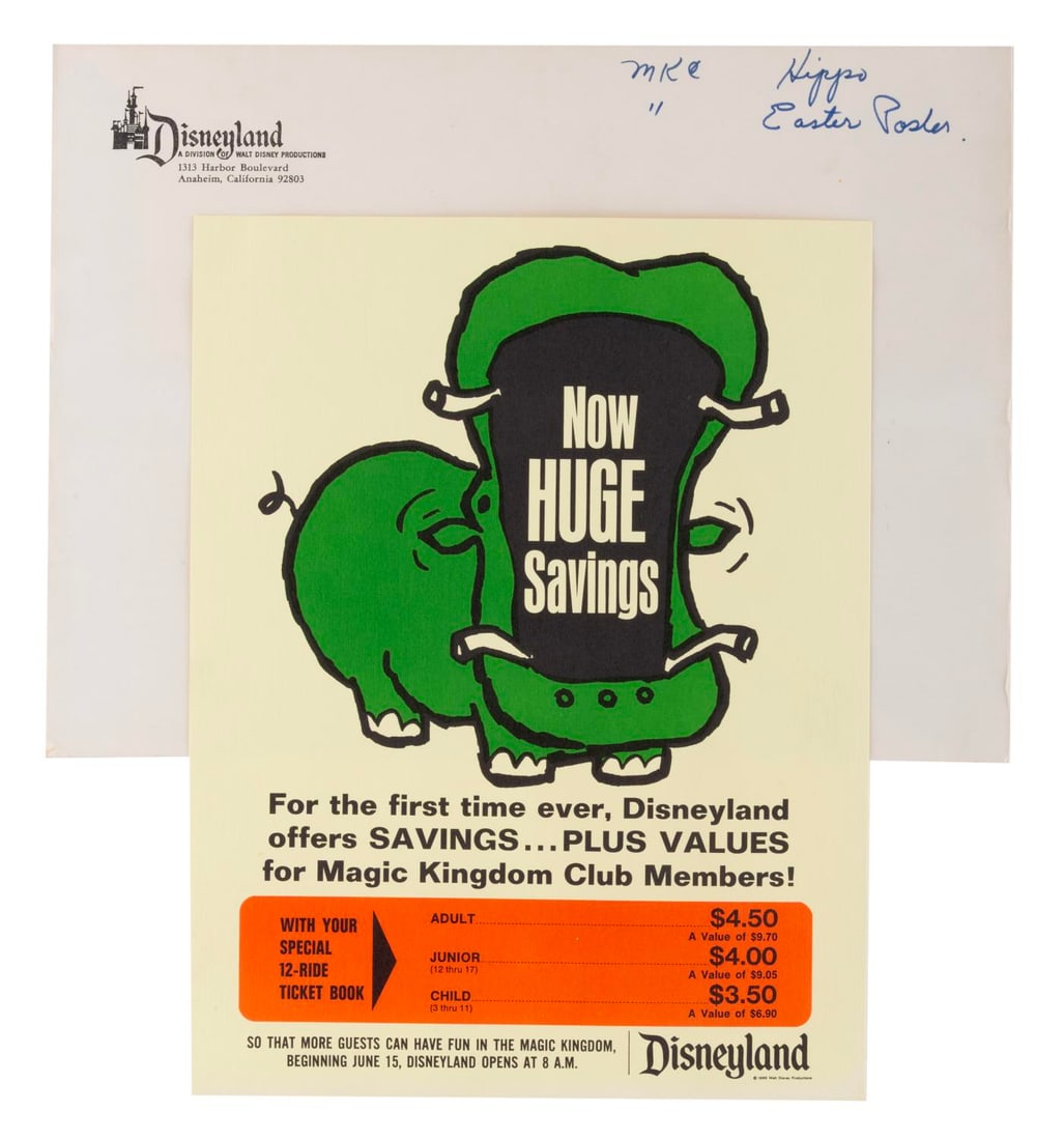 A Disneyland "Now Huge Savings" Flyer. (1 of 1)