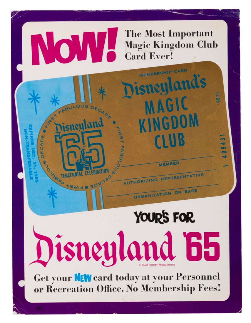 A Disneyland Tencennial Magic Kingdom Club Poster. (1 of 1)
