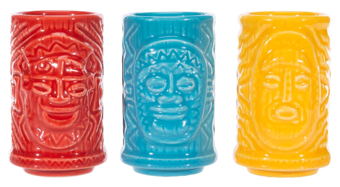 A Set of Adventureland Tiki Shot Glasses. (1 of 4)