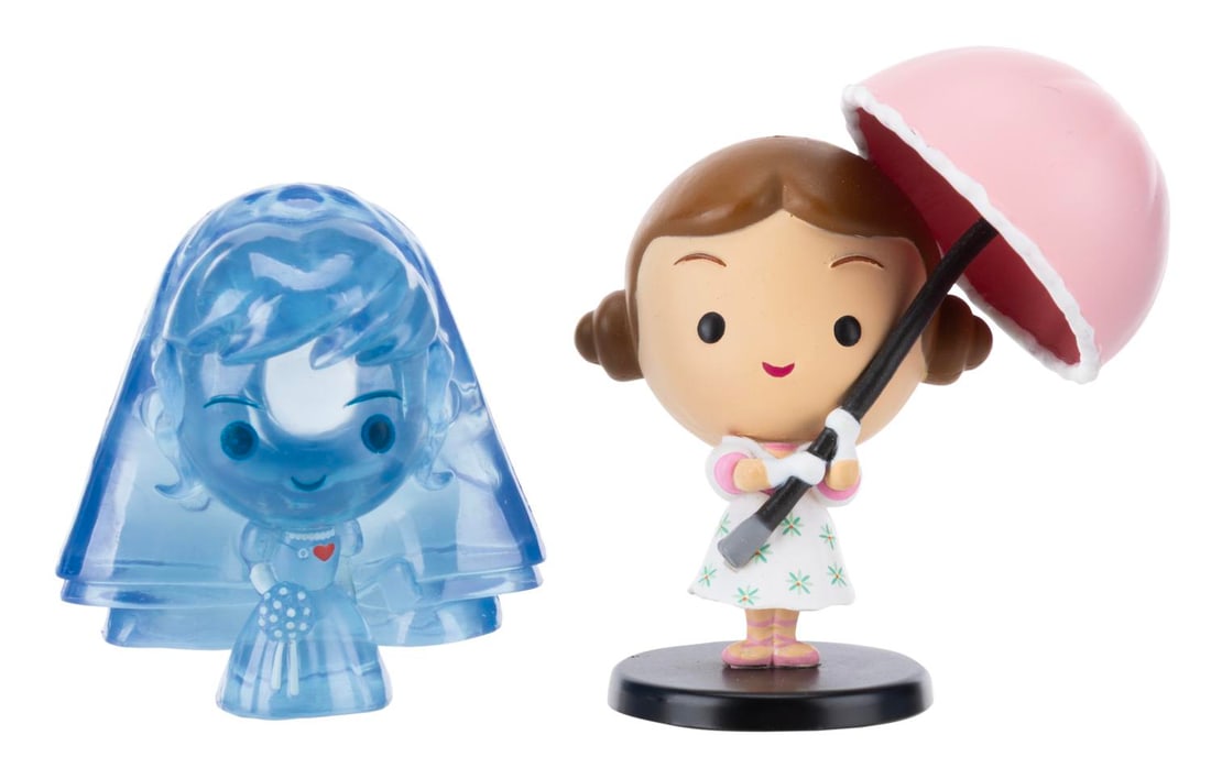 A Pair of The Haunted Mansion of Cute Figurines.: (Disneyland, 2020) A pair of vinyl figurines from The Haunted Mansion of Cute blind box series, originally sold at WonderGround Gallery, with character designs by Jerrod Maruyama. Included are The Tig