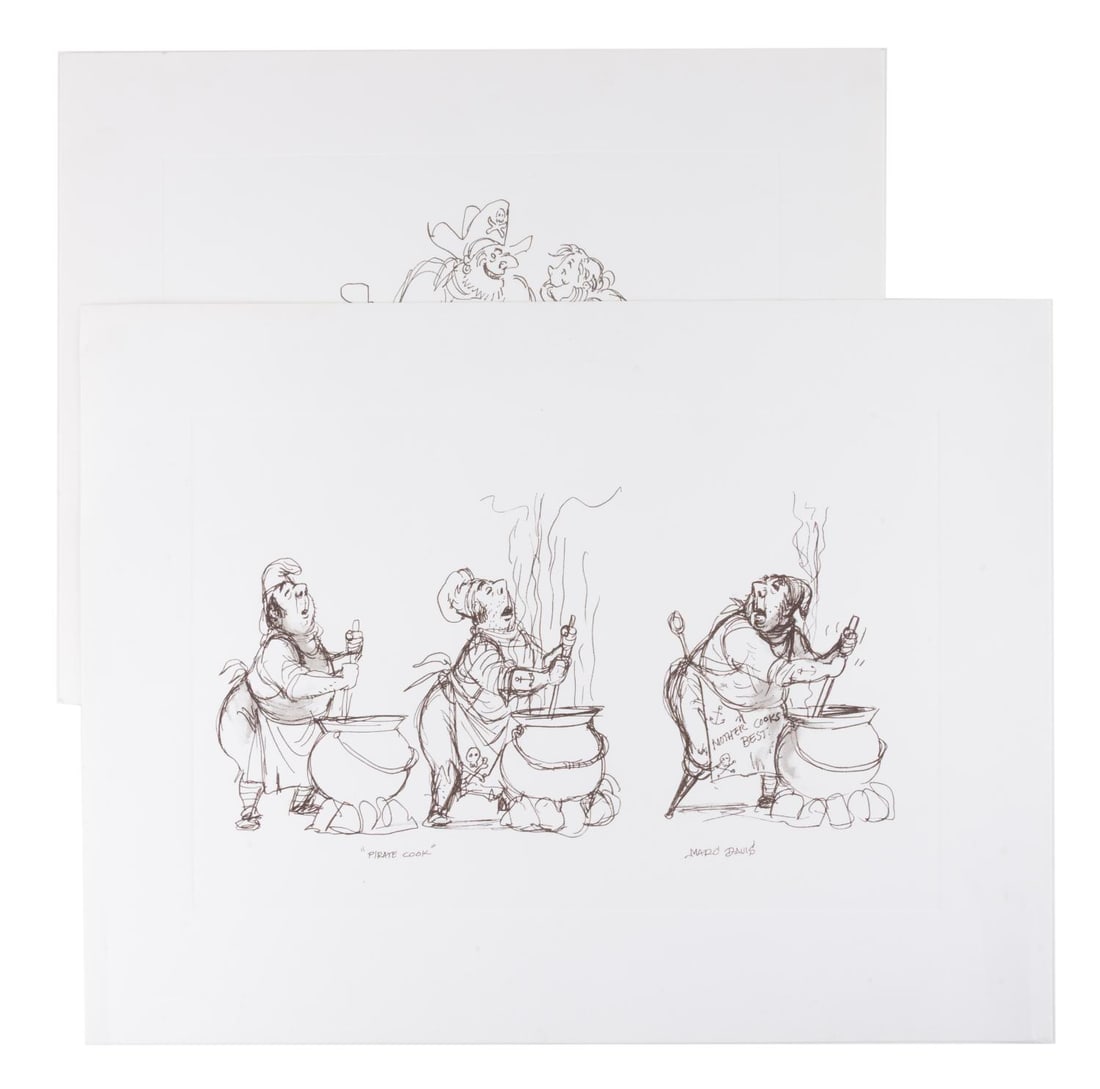 A Pair of Marc Davis Pirates of the Caribbean Concept Prints. (1 of 3)