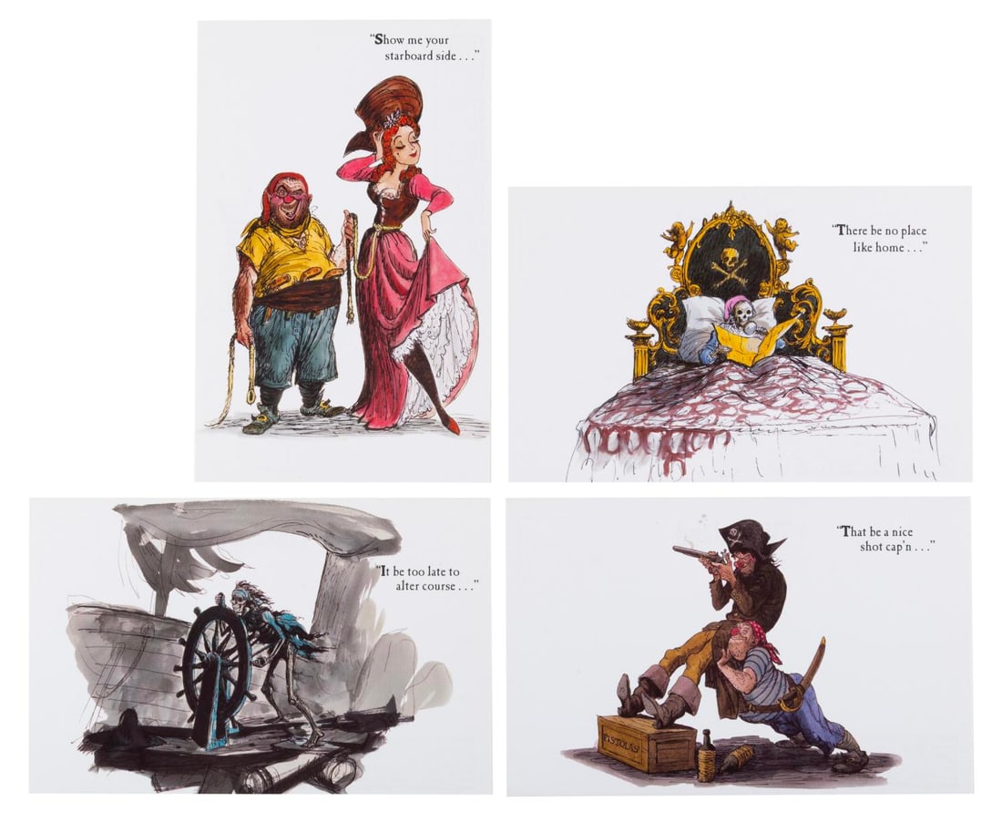 A Set of Pirates of the Caribbean Postcards. (1 of 2)