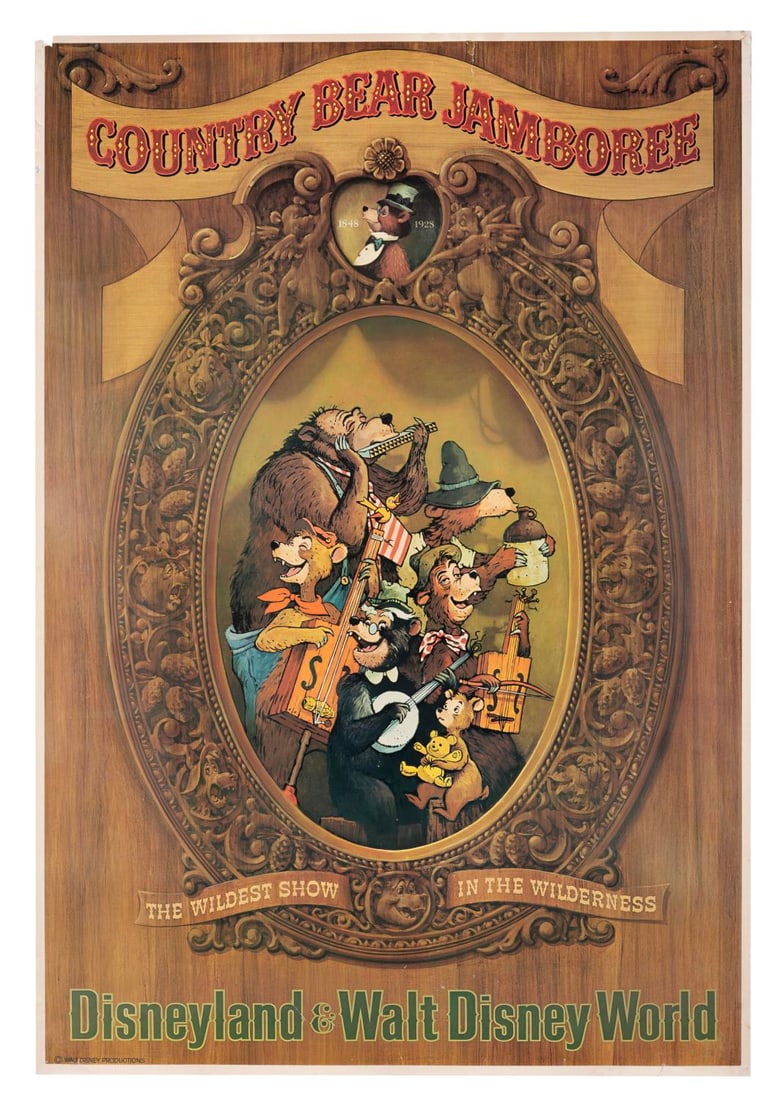 A Country Bear Jamboree Attraction Poster. (1 of 2)