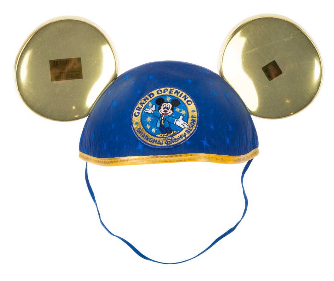 Shanghai Disney Resort Grand Opening Mickey Mouse Ears.: (Shanghai Disney, 2016) A Mickey Mouse ears hat from the grand opening of the Shanghai Disney Resort, which debuted on June 16, 2016. One size fits most, the hat displays in very good condition with